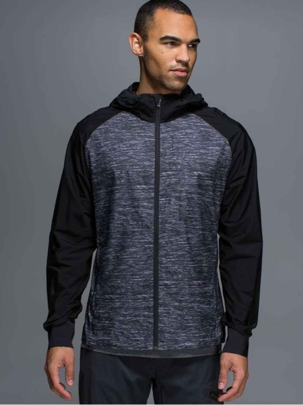 Lululemon Pack-It Jacket Needles Texture White Black / Black